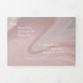 Tropisch Zoet 16 Vloeibaar Marmer | Agate Blush Pi Drieluik Uitnodiging (Cover)