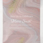 Tropisch Zoet 16 Vloeibaar Marmer | Agate Blush Pi Drieluik Uitnodiging (Binnenkant midden)