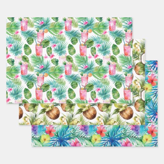 Tropisch Zomer inpakpapier Vel (Set)