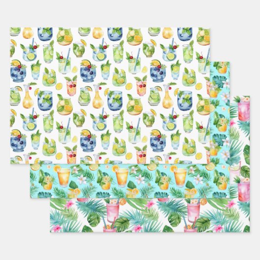 Tropisch Zomer inpakpapier Vel (Set)