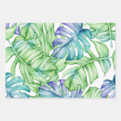 Tropisch zomerpalm leest pattern inpakpapier vel (Voorkant 2)