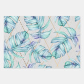 Tropisch zomerpalm leest pattern inpakpapier vel (Voorkant 2)