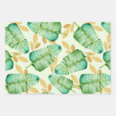 Tropisch zomerpalm leest pattern inpakpapier vel (Voorkant)