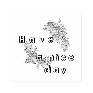 Tropisch zomerpatroon met bloemen en bladeren m  zelfinktende stempel