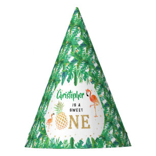 Tropisch zomerstrand Luau Boys 1e verjaardag Feesthoedjes