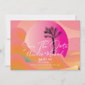 Tropisch zonnopend Roze Sinaasappel sparen de Datu Kaart (Voorkant)