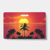 Tropisch zonsonderstel badge (Back)