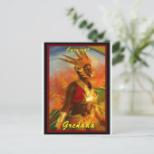 Tropisch zonsonderstel briefkaart (Staand voorkant)