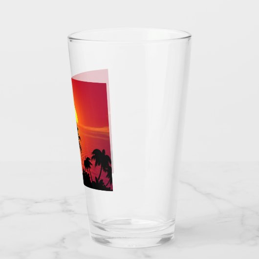 Tropisch zonsonderstel glas (Links)
