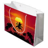 Tropisch zonsonderstel groot cadeauzakje (Achterkant Gekanteld)