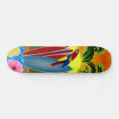 Tropisch zonsonderstel skateboard (Horizontaal)