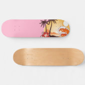 Tropisch zonsonderstel skateboard (Horizontaal)