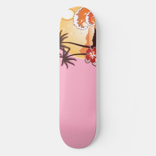 Tropisch zonsonderstel skateboard (Voorkant)
