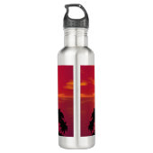 Tropisch zonsonderstel waterfles (Achterkant)