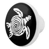 Tropisch zwart-wit Zee Keramische Knop (Rechts)