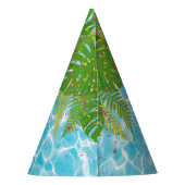 Tropisch Zwembad Party Zwembad Verjaardag Feesthoedjes (Achterkant)