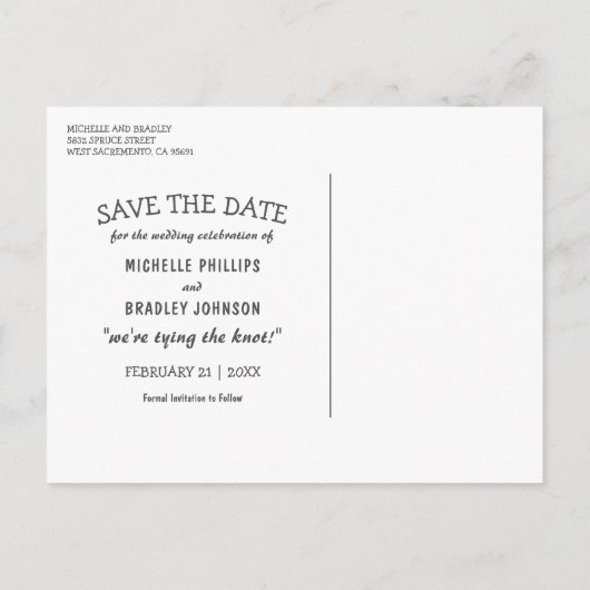 Tropische aanvalslichten Opslaan datum Aankondigingskaart (Achterkant)