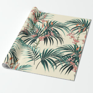Tropische achtergrond met oerwoud planten. Naadloz Cadeaupapier
