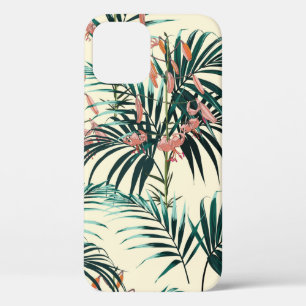 Tropische achtergrond met oerwoud planten. Naadloz iPhone 12 Hoesje
