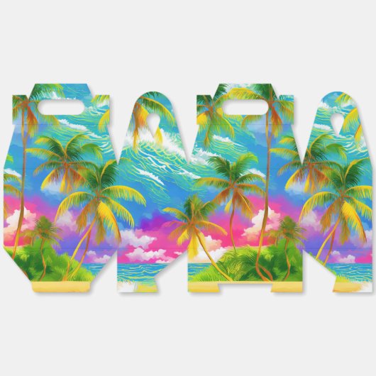 Tropische afdruk bedankdoosjes (Ongevouwen)