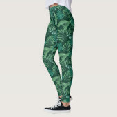 Tropische afdruk Leggings Groen (Links)
