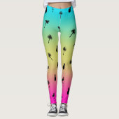 Tropische afdrukken leggings (Voorkant)