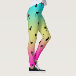 Tropische afdrukken leggings