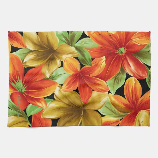 Tropische afdrukken theedoek (Horizontaal)