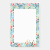 Tropische alfa hibiscus bloemig post-it® notes (Voorkant)