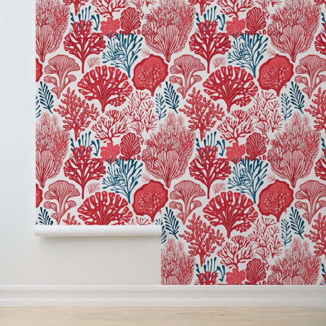 Tropische alfa print behang (Applicatie)