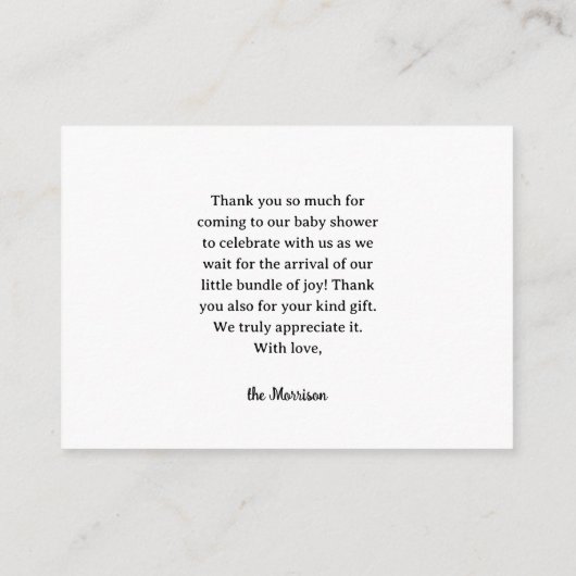 Tropische Aloha Baby shower Flat Dank u Card Informatiekaartje (Achterkant)