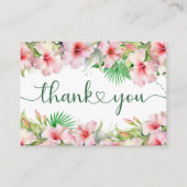 Tropische Aloha Baby shower Flat Dank u Card Informatiekaartje (Voorkant)