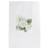 Tropische Aloha Beach Hortensia Bloemen Bruiloft Medium Cadeauzakje (Achterkant)