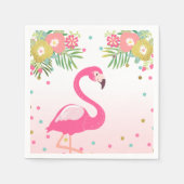Tropische Aloha Flamingo Papier Servetten Verjaard (Voorkant)