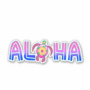 Tropische Aloha Hawaiian Zee Turtle Sticker