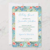Tropische Aloha Hibiscus Floral Baby shower Kaart (Voorkant)