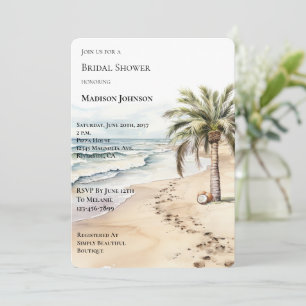 Tropische Aloha Kokosnoten Palm Tree Vrijgezellenf Kaart