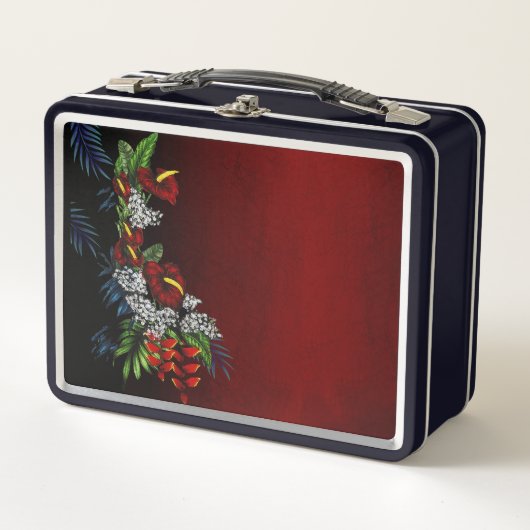 Tropische Aloha Retro Lunch Box (Voorkant)