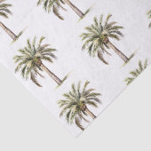 Tropische Aloha Strand Coconuts Palmbomen Trouwen Tissuepapier (Detail)