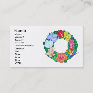 Tropische Aloha Wreath Visitekaartje