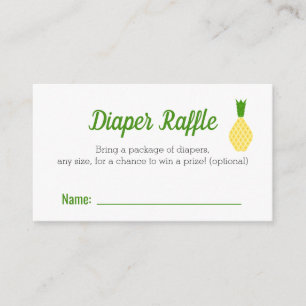 Tropische anananas Diaper Raffle Informatiekaartje