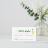 Tropische anananas Diaper Raffle Informatiekaartje (Staand voorkant)