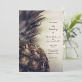 Tropische anananas Elegant Island Beach Wedding Kaart (Staand voorkant)