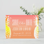 Tropische anananas Elegant Wedding Save the Date (Staand voorkant)