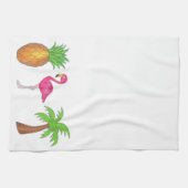 Tropische anananas Flamingo Palm Tree Towel Theedoek (Horizontaal)