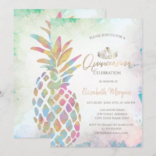 Tropische anananas Palm Summer Kaart (Voorkant / Achterkant)