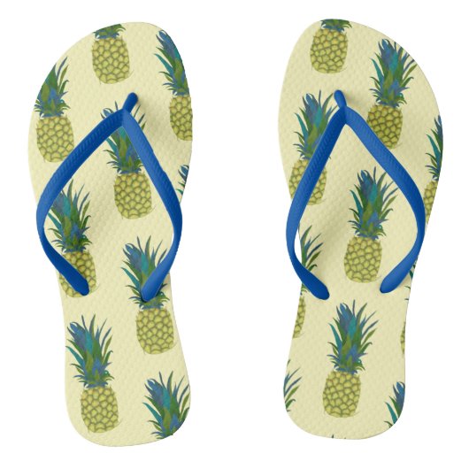 Tropische anananas Slim Straps Summer Teenslippers (Voetbed)