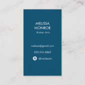 Tropische anananas Waterverf groen blauw Visitekaartje (Achterkant)