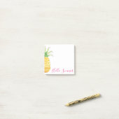 Tropische anananas Waterverf zomer Post-it® Notes (Op bureau)