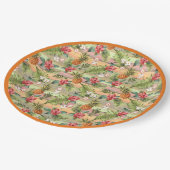 Tropische anananasappelflesbloem papieren bordje (Gekanteld)